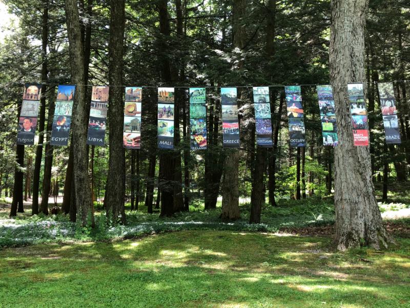 Interesting Times, vinyl banners, 25' x 4', 2013